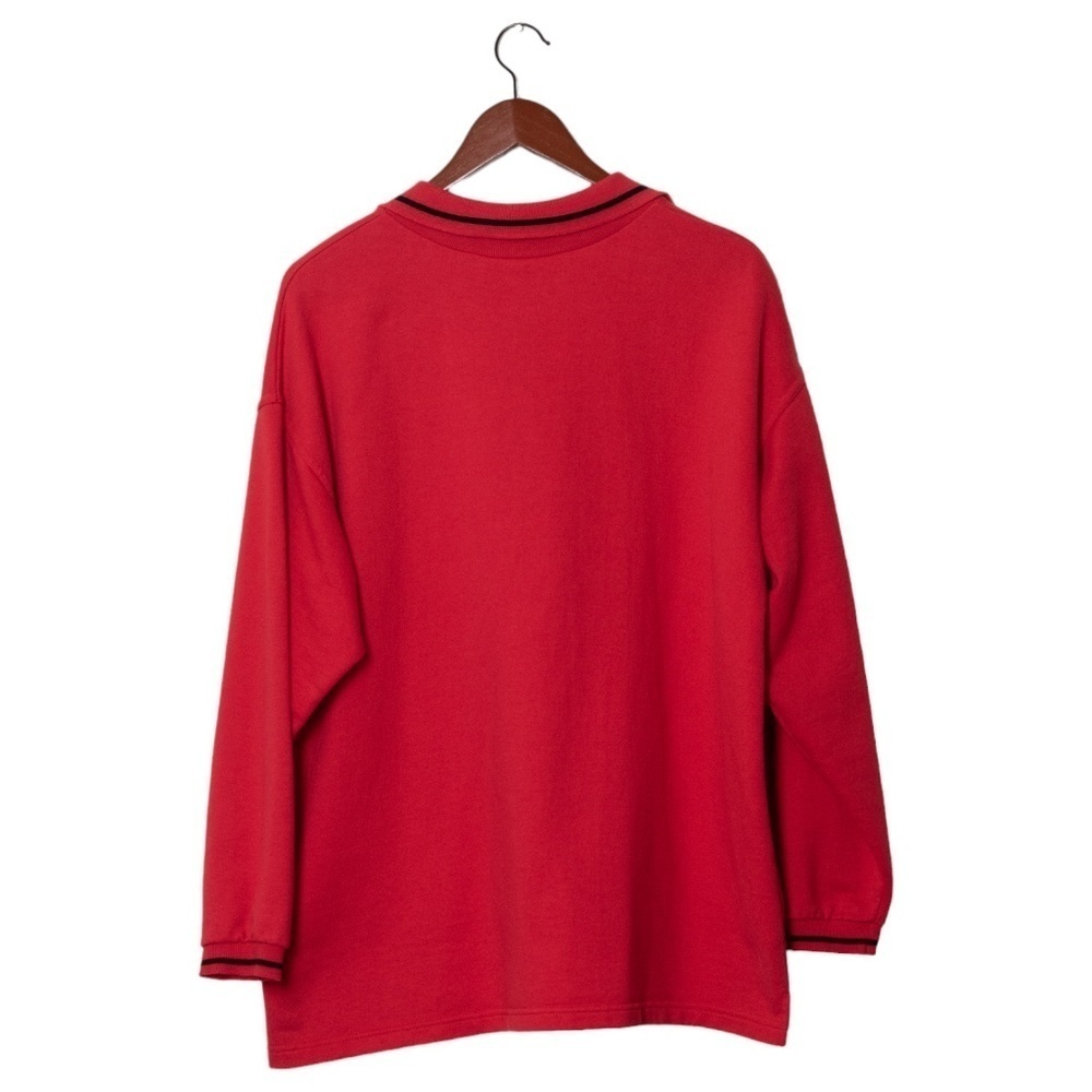 Kathy Ireland Active Women's Quarter Zip Red XL Vintage Sporty Athleisure Comfy - Picture 2 of 9